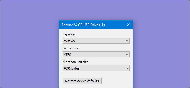 windows format exfat for mac unit size